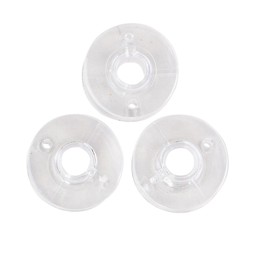 Transparent Plastic Class 15J Bobbins 12/Pkg
