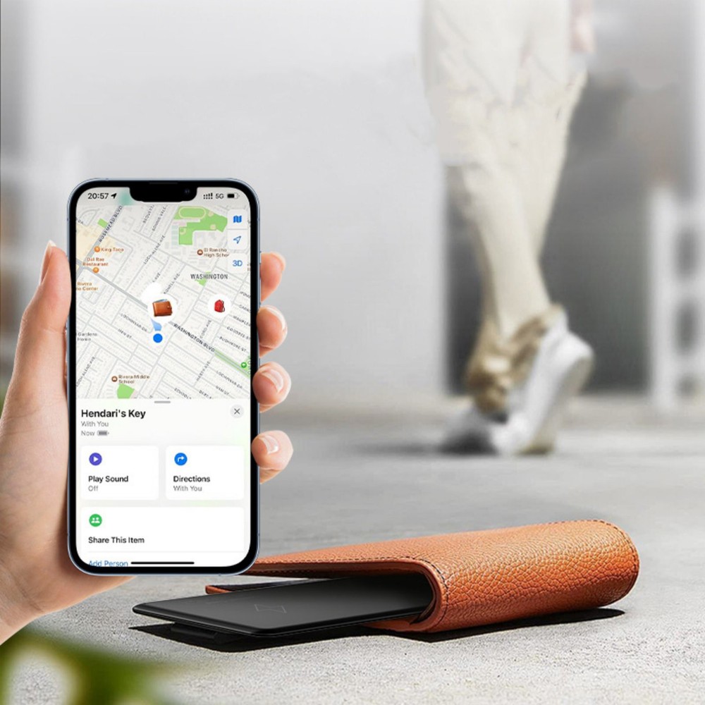 Bluetooth Wireless Charging Smart Card Tracker Ultra-Thin ABS Wallet Tracker