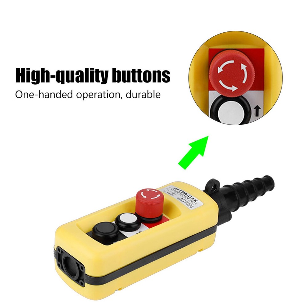 Crane Chain Hoist Push Button Switch Lifting Pendant Controller with Emergency