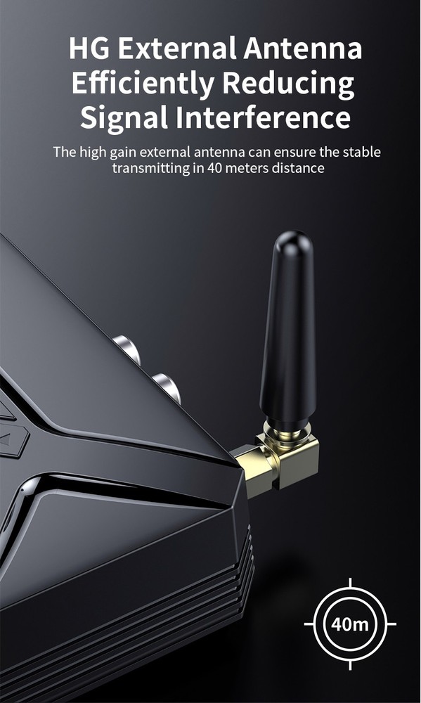 Bluetooth 5.1 Audio Transmitter&Receiver 2 in1 Adapter RCA/AUX