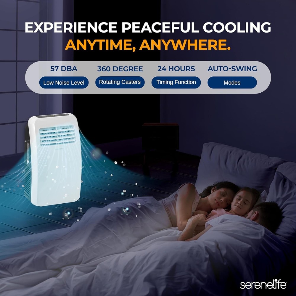 3-in-1 Portable Air Conditioner with Built-in Dehumidifier Function,Fan Mode,...