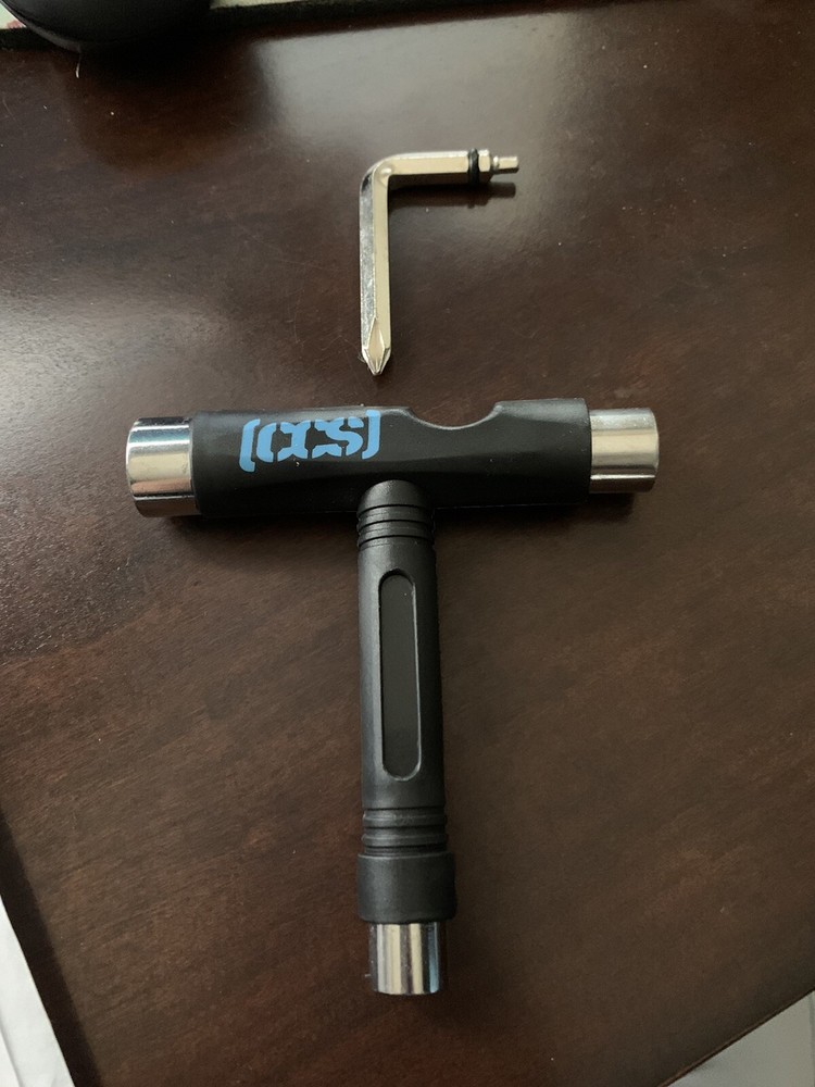 CCS Skateboard Tool - All in One Multi-Functional T Skate Tool with Allen Black