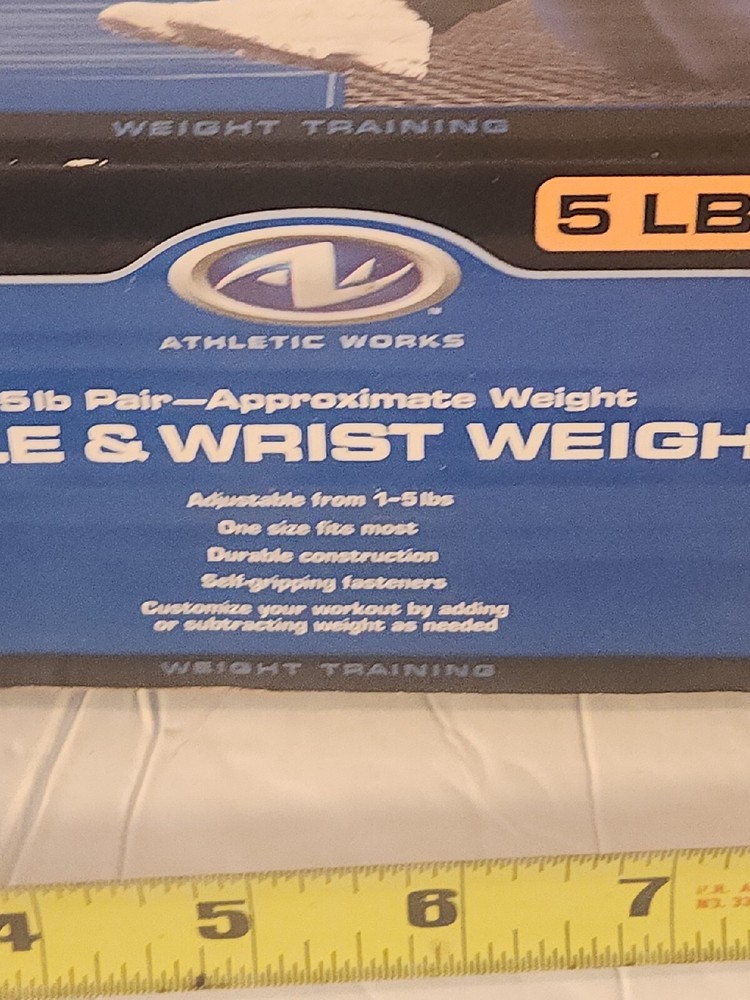 Athletic Works Ankle & Wrist Weights 5lb Pair Open Box