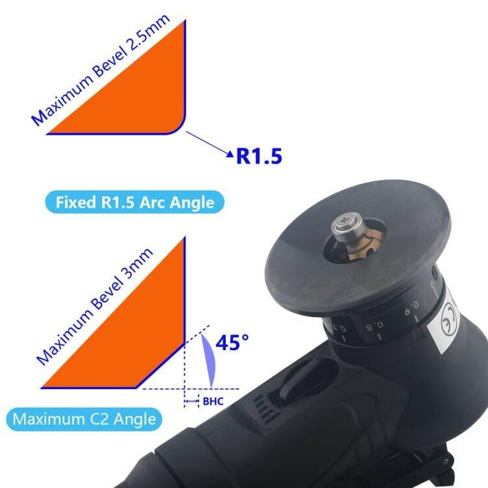 Pneumatic Chamfering Tool – 45° Mini Air-Powered Chamfer Machine for