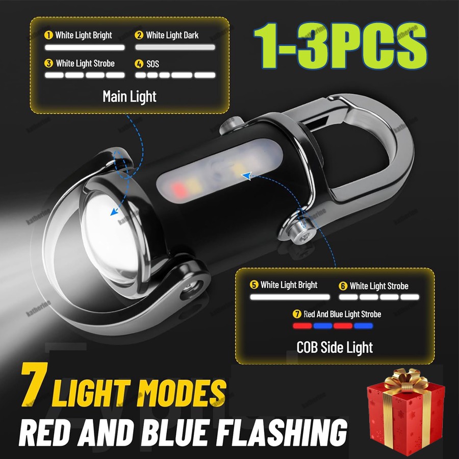 Portable Rechargeable Bright Keychain Flashlight Phone Charger,Emboadlie Mode AE