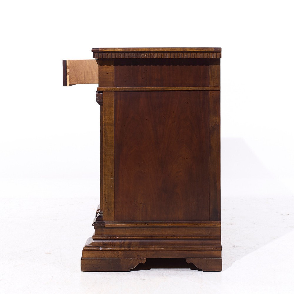 Baker Louis XVI Style Walnut and Brass Buffet