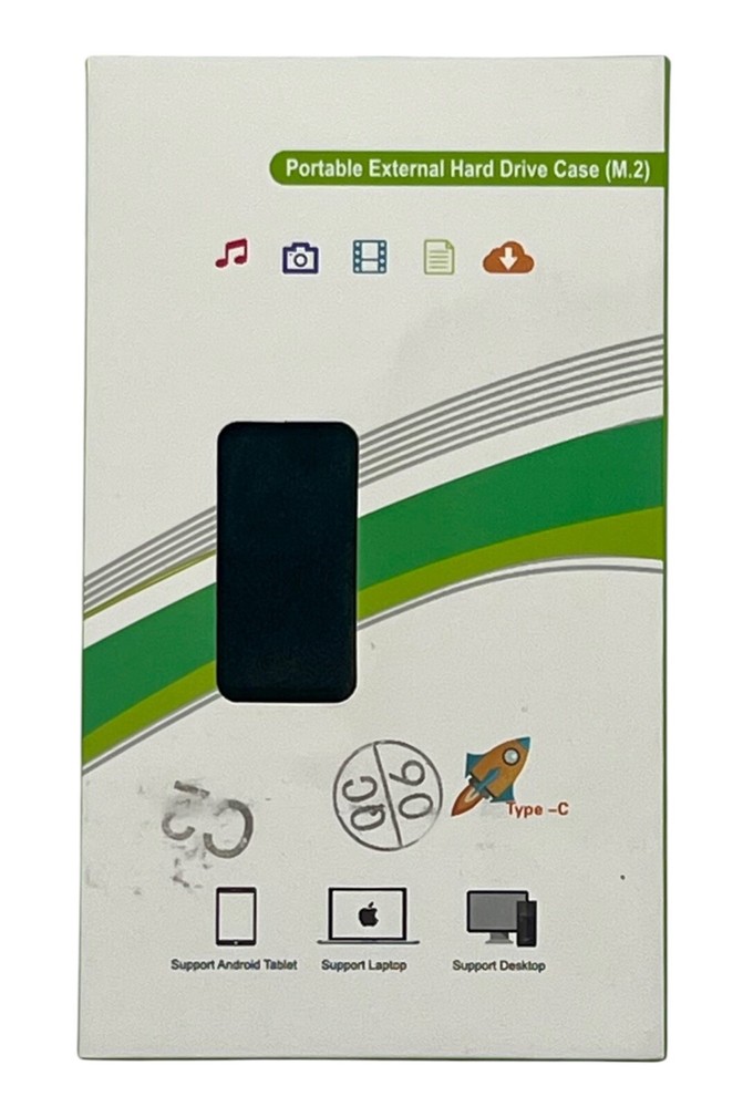 NEW Portable External Hard Drive Case (M.2) 2 TB - C2 Black