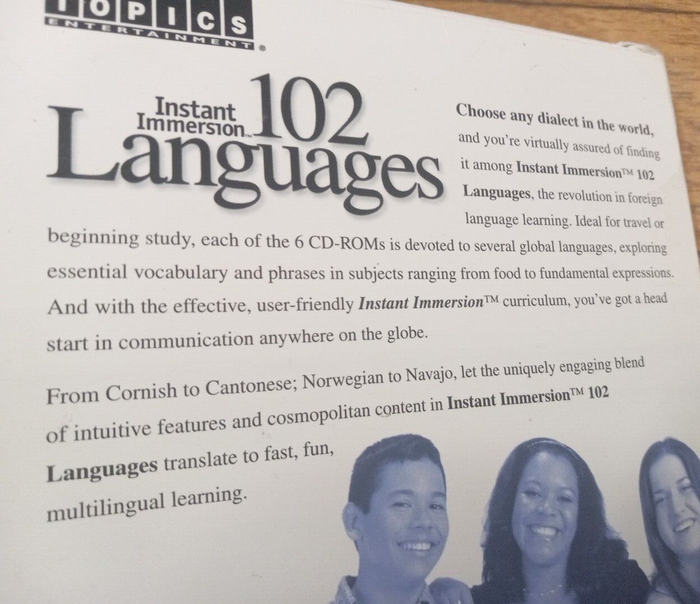 Instant Immersion 102 Languages CD-ROM Disc 3 Hebrew to Lithuanian PC / MAC