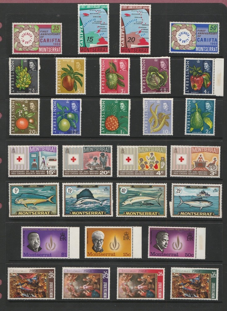 Stamps collection commonwealth M & MH Montserrat   #575