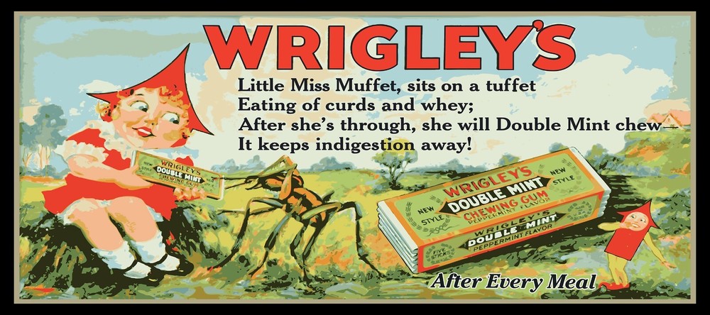 Wrigley's Double Mint Gum Metal Sign
