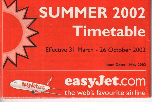 easyJet timetable 2002/03/31