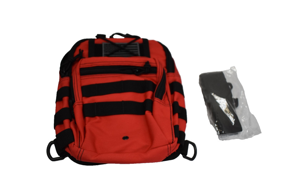 LINE2design First Aid Slim Backpack Red Emergency Hiking Trekking Bag New