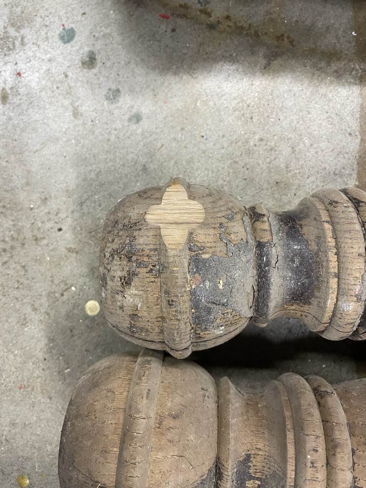 Antique Oak Table Legs