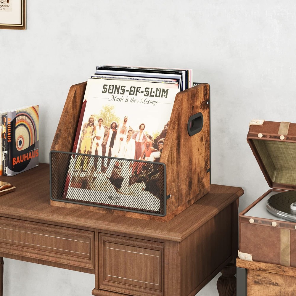 Homeiju Vinyl Record Rustic Brown Black (1 Pack), and