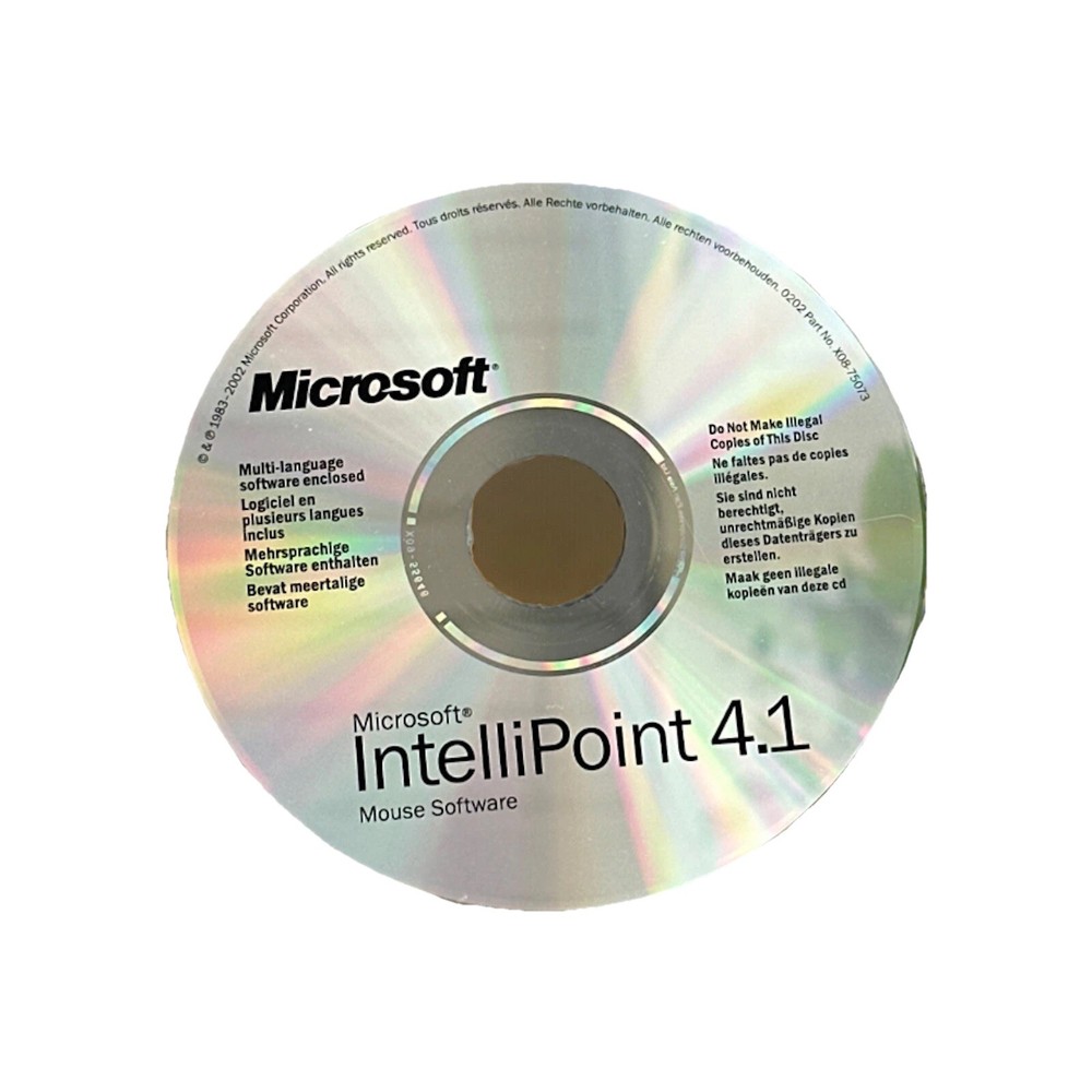 Microsoft Intellipoint 4.1 Mouse Software CD Disc 1983 - 2002 Multi Language