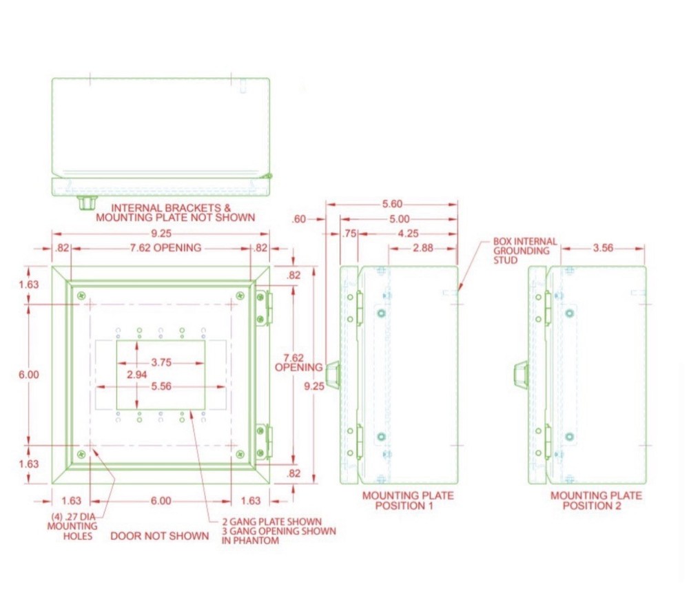 FSR OWB-CP1-WHT Outdoors locking wall box