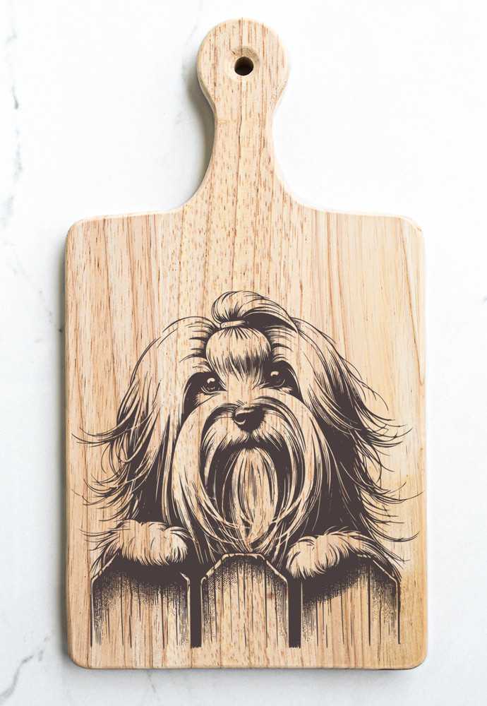 Havanese Bowtie Cutting Cheese Board