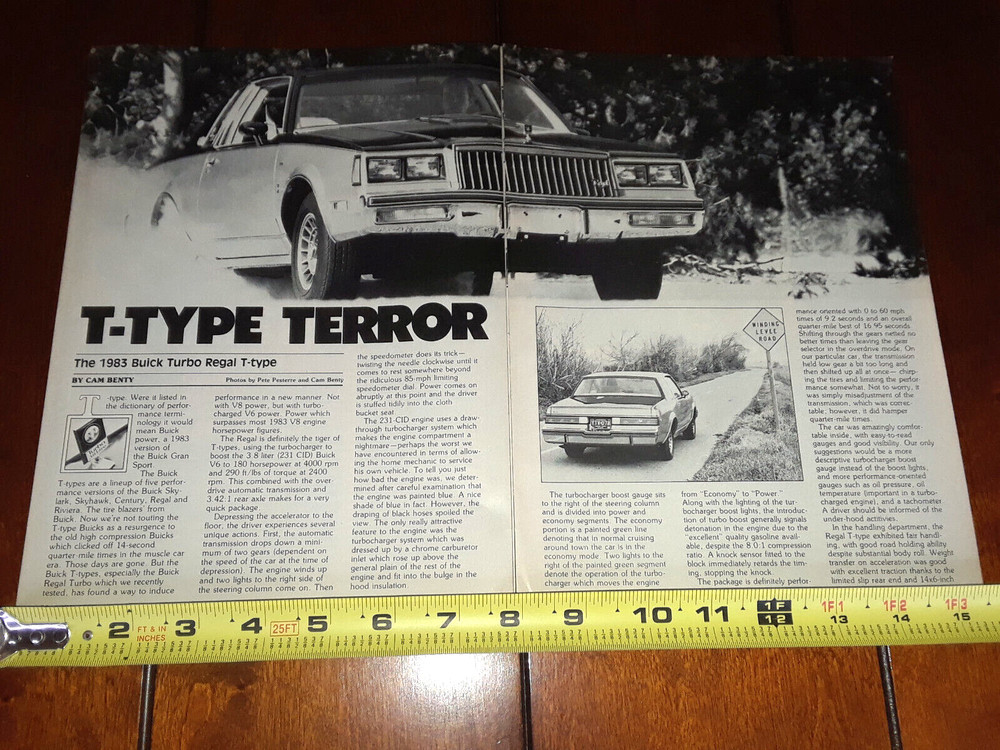 1983 BUICK TURBO T TYPE REGAL ORIGINAL ARTICLE