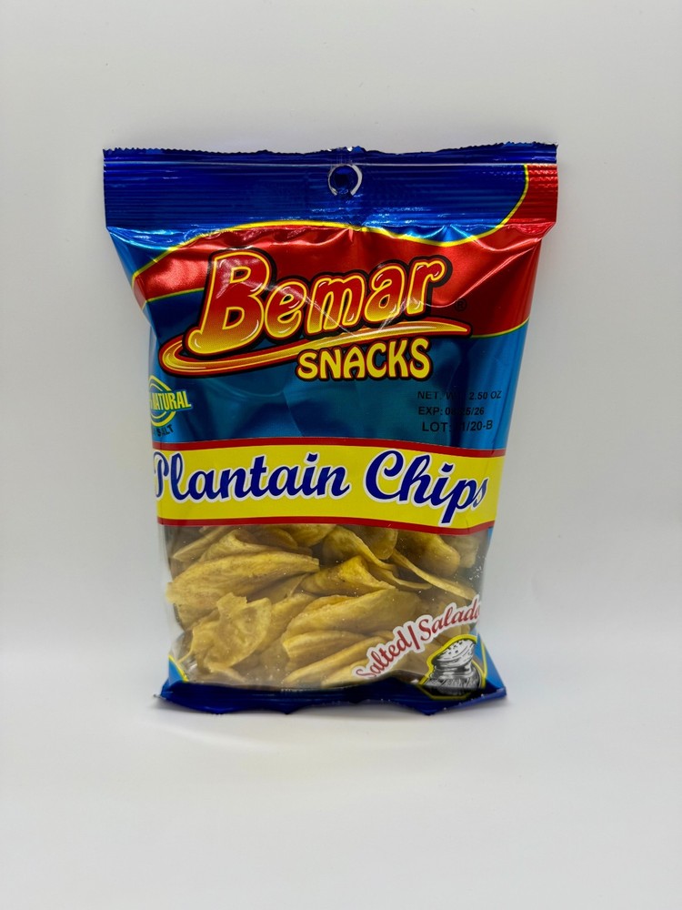 Bemar Snacks-Plantain Chips Salted-24 bags