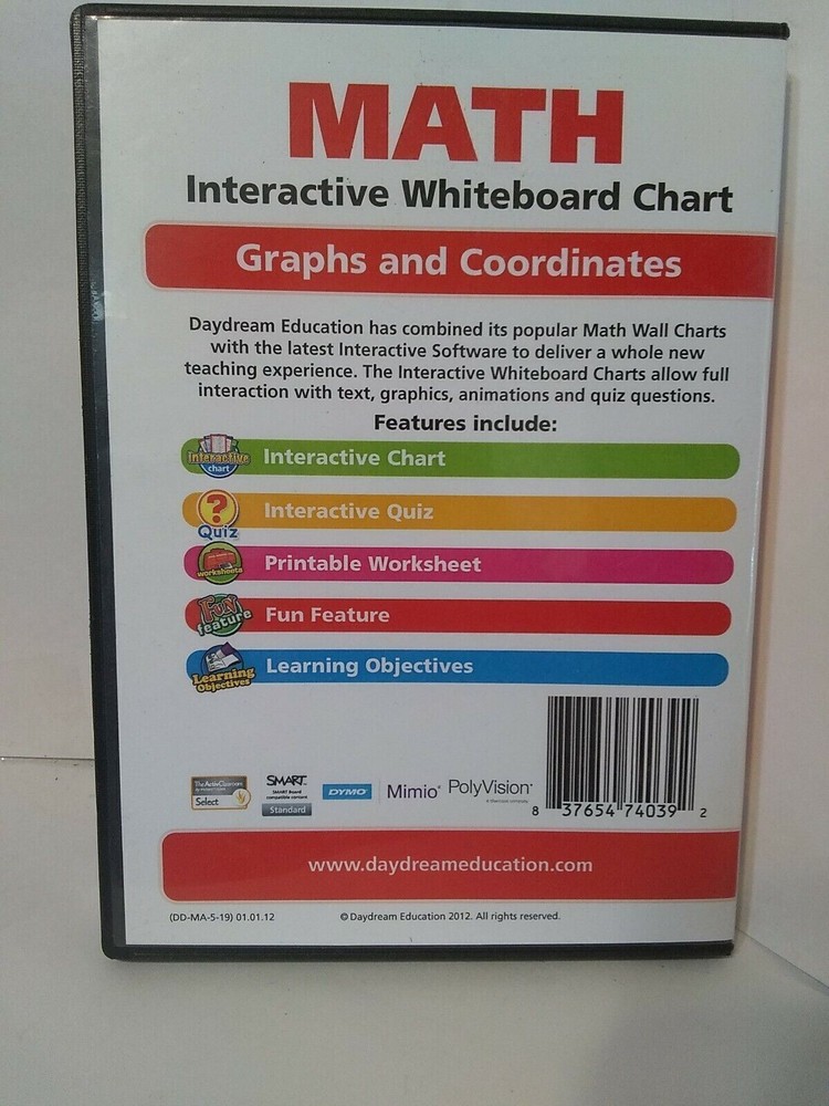 Daydream Education Interactive Whiteboard Chart Software Graphs and Coordinates