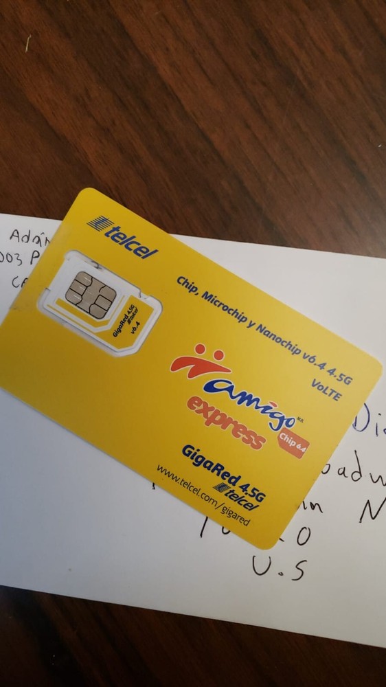 Telcel 5G Lada CDMX Chip