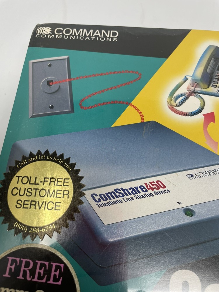 Comshare 450 Line Sharing Device Phone Fax Answering Machine Computer New Sealed