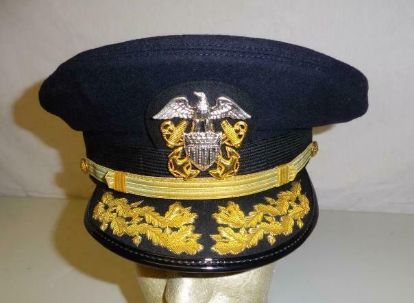 HAT CAP KEPI - US Navy Admiral Visor Hat - USA HAT
