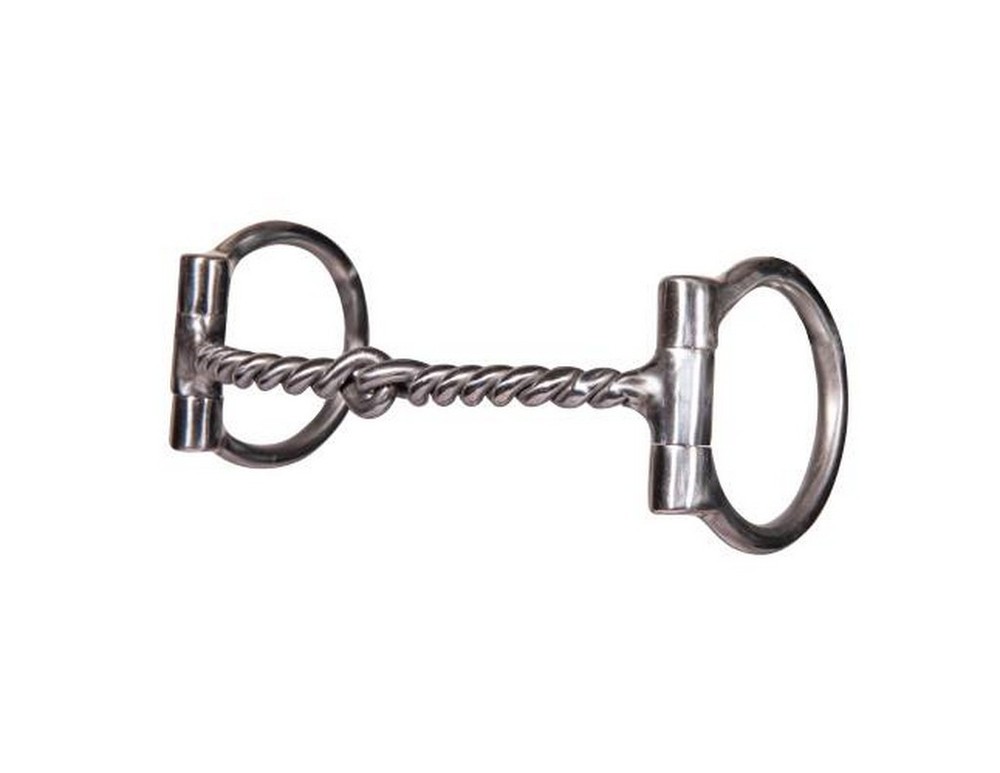 Equisential Bit Pony D-Ring Twisted Wire 4 1/2" Mouth Silver EQPB-211