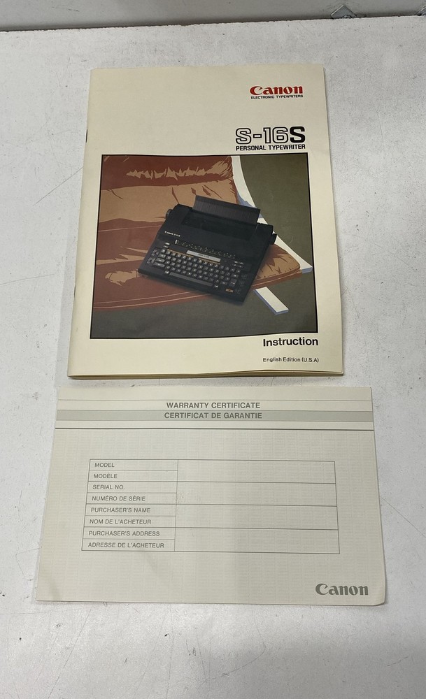 Canon Electronic Typewriter S-16S