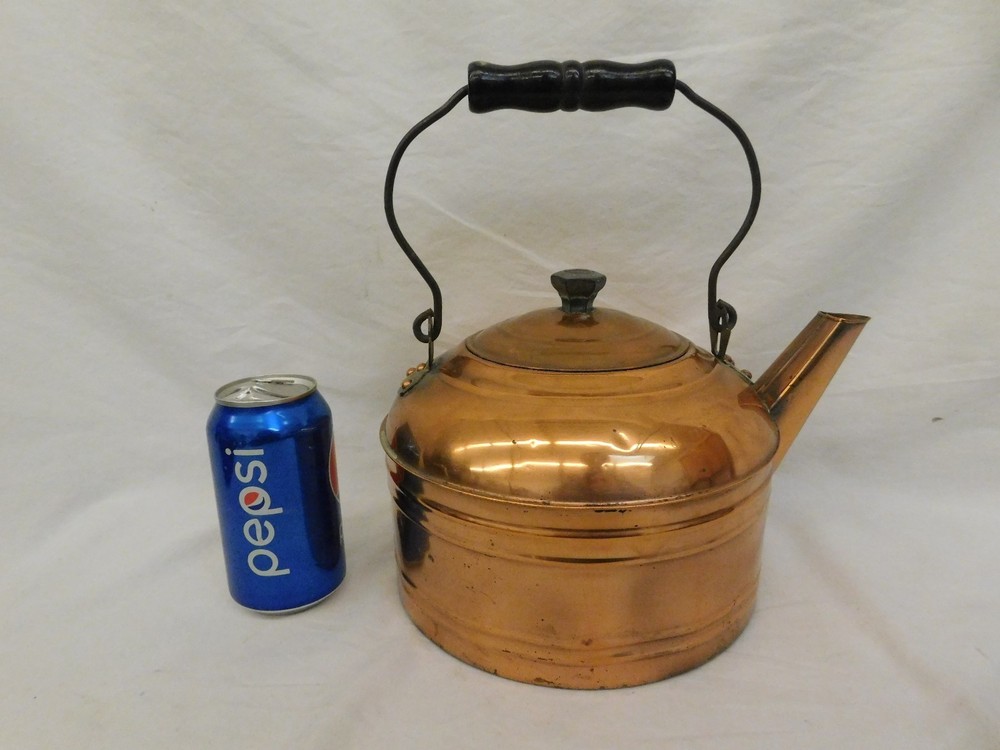 REVERE COPPER TEAPOT KETTLE WOOD HANDLE
