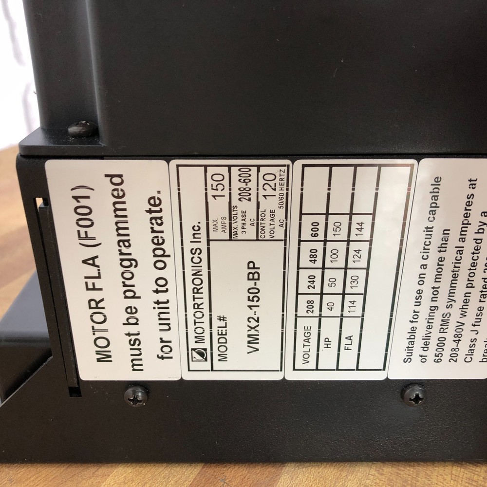 Motortronics VMX2-150-BP VMX Series Solid State Soft Starter (WORKS)