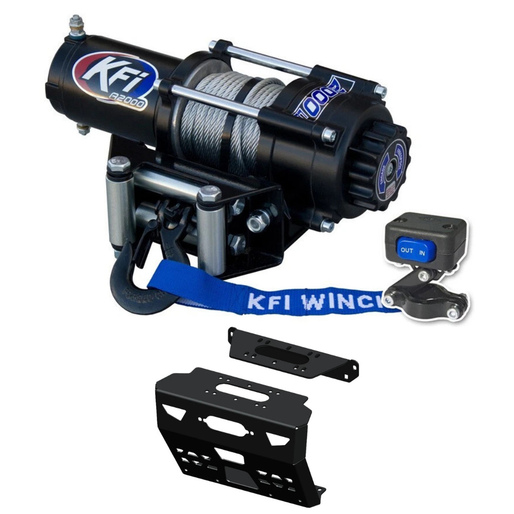KFI UTV 2000lbs Winch A2000 & Mount 101830 Kit 2015-2026 Bobcat 3600 Series
