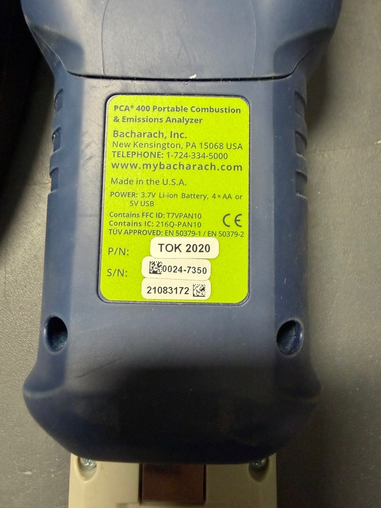 Bacharach PCA 400 - Emission & Exhaust Gas Analyzer