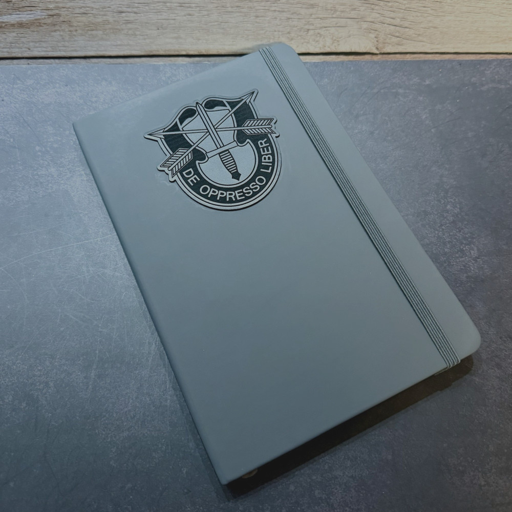 Custom Notebook Journal w/ 3D Patch Engraved or Printed– 8” x 6” | Personalized