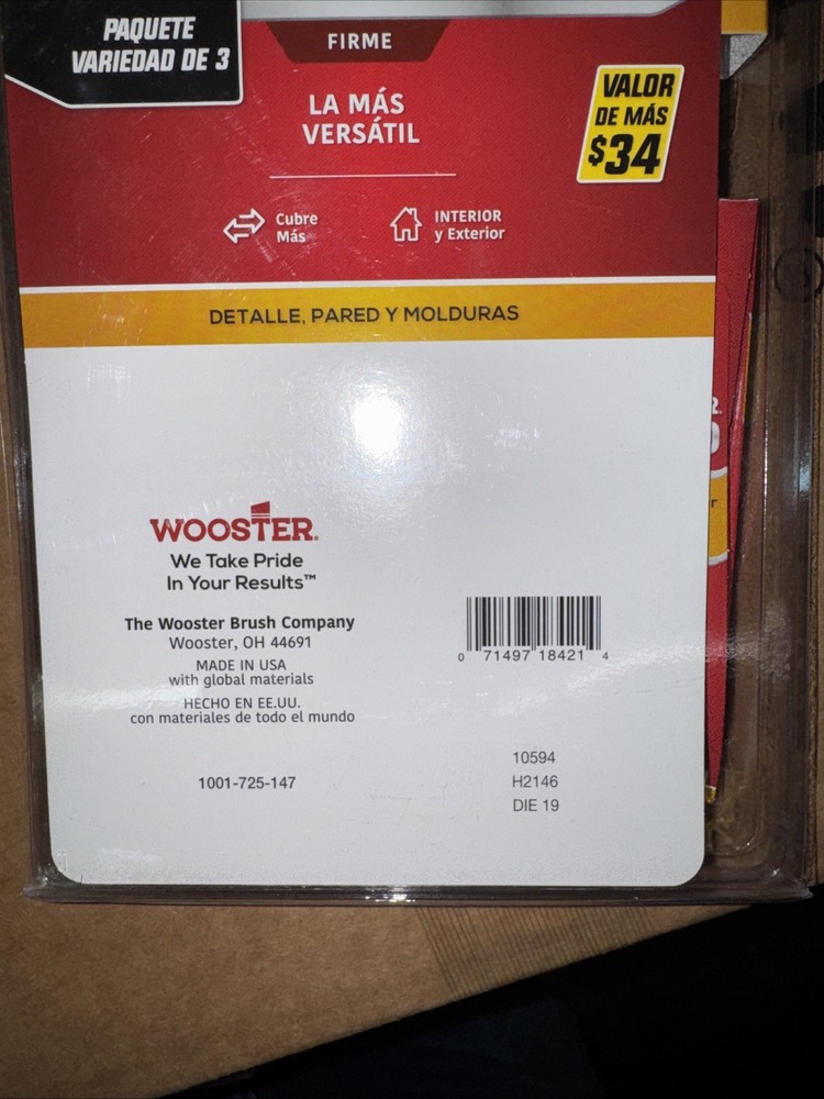 Wooster Pro Paint Brushes 1” 1 1/2” And 2”