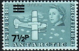 British Antarctic Territory Stamp 34  - Otter ski plane SC