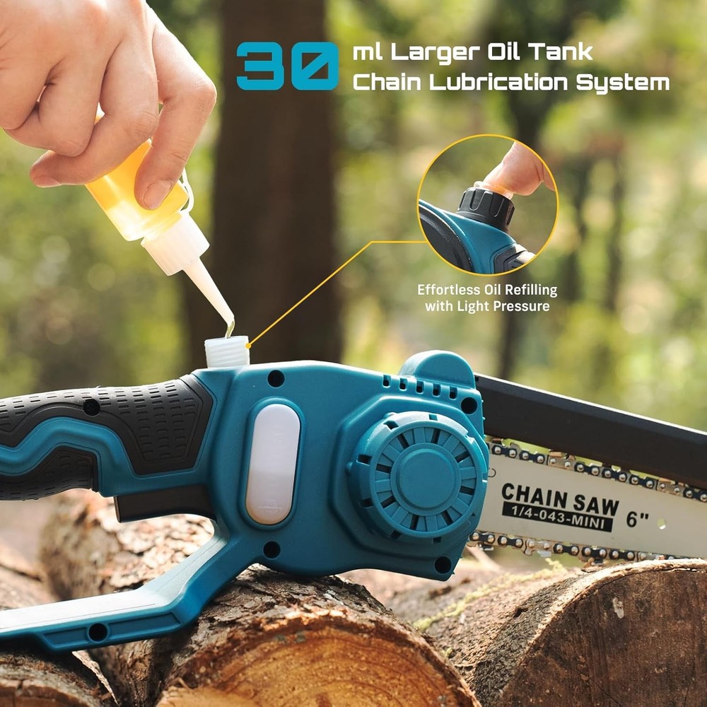 Cordless Mini Chainsaw & Electric Brushless Pruning Shears Combo kit 2×2000mah