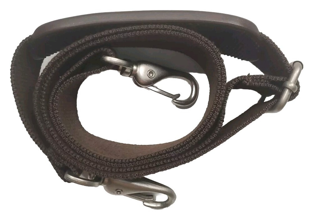 Strap Only 27" Adjustable Brown Canvas 1.5" Wide Heavy Duty Clips