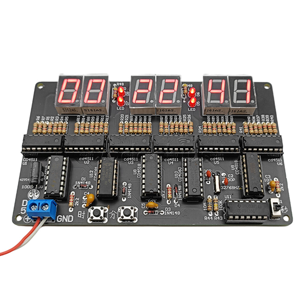 6-bit Digital Circuit Clock DIY Electronic Kit Electronic Clock Teaching Kit