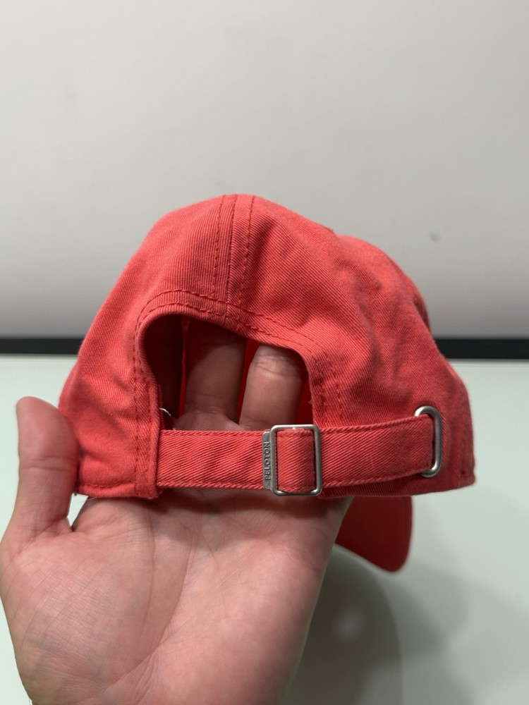 PELOTON Adjustable Strapback Hat Cap Embossed Logo CORAL
