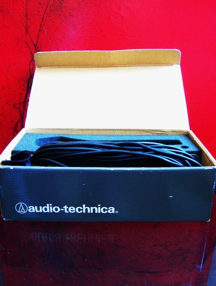 Vintage 1990's Audio Technica ATM29HE dynamic hyper cardioid microphone w extras