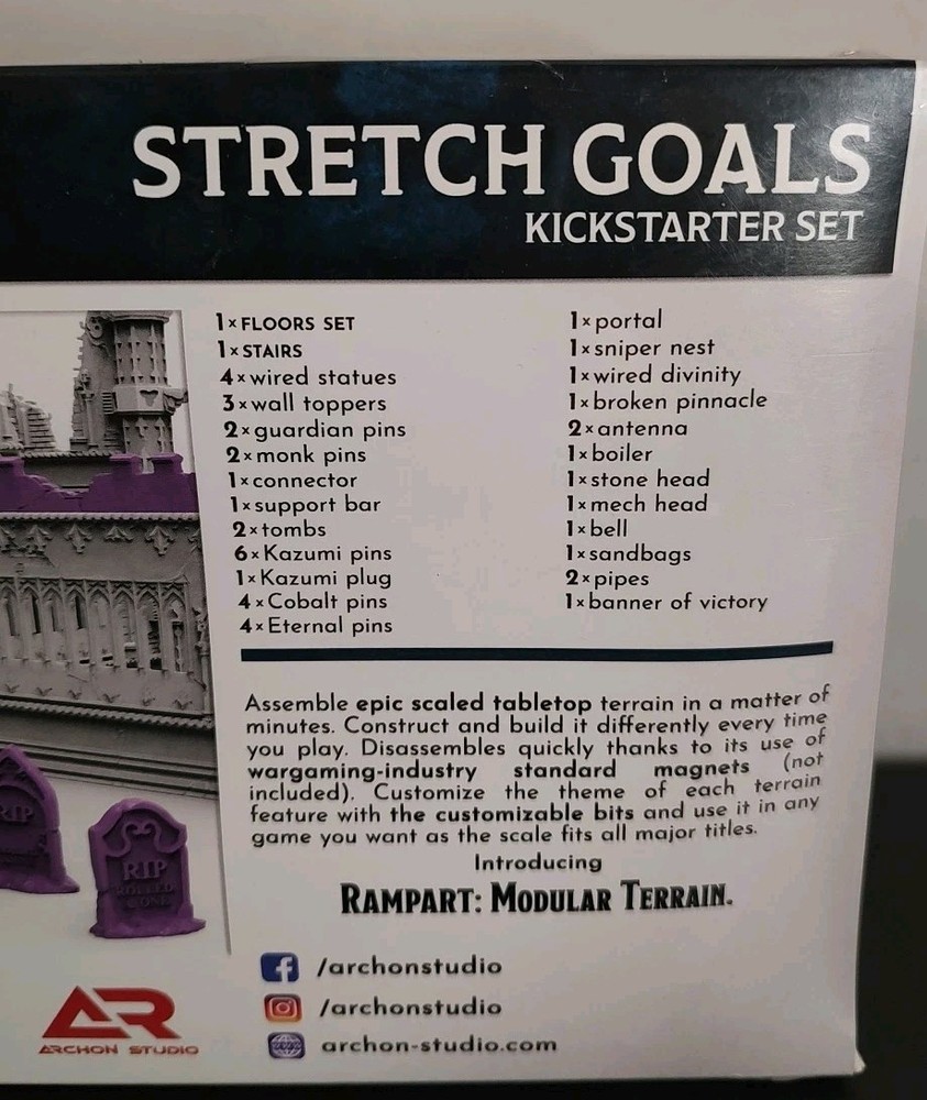 RAMPART Modular Terrain Stretch Goals Kickstarter Set New Sealed