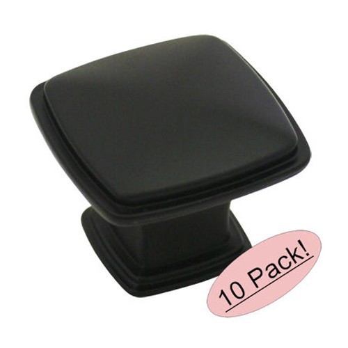*10 Pack*  Cosmas Cabinet Hardware Flat / Matte Black Knobs #4391FB