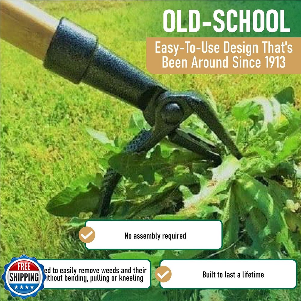 Grampa's Weeder - The Original Stand Up Weed Puller Tool with Long Handle - M