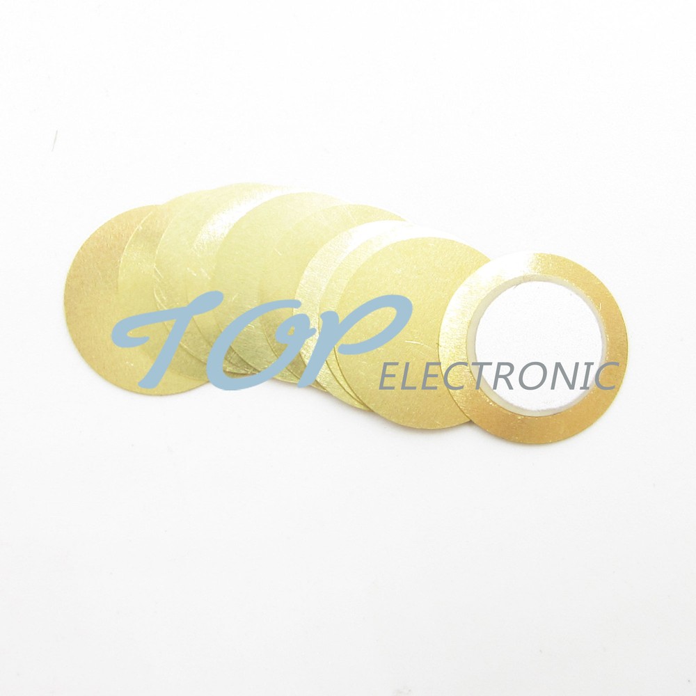 50PCS 12mm Piezo Elements Sounder Sensor Trigger Drum Disc + Copper