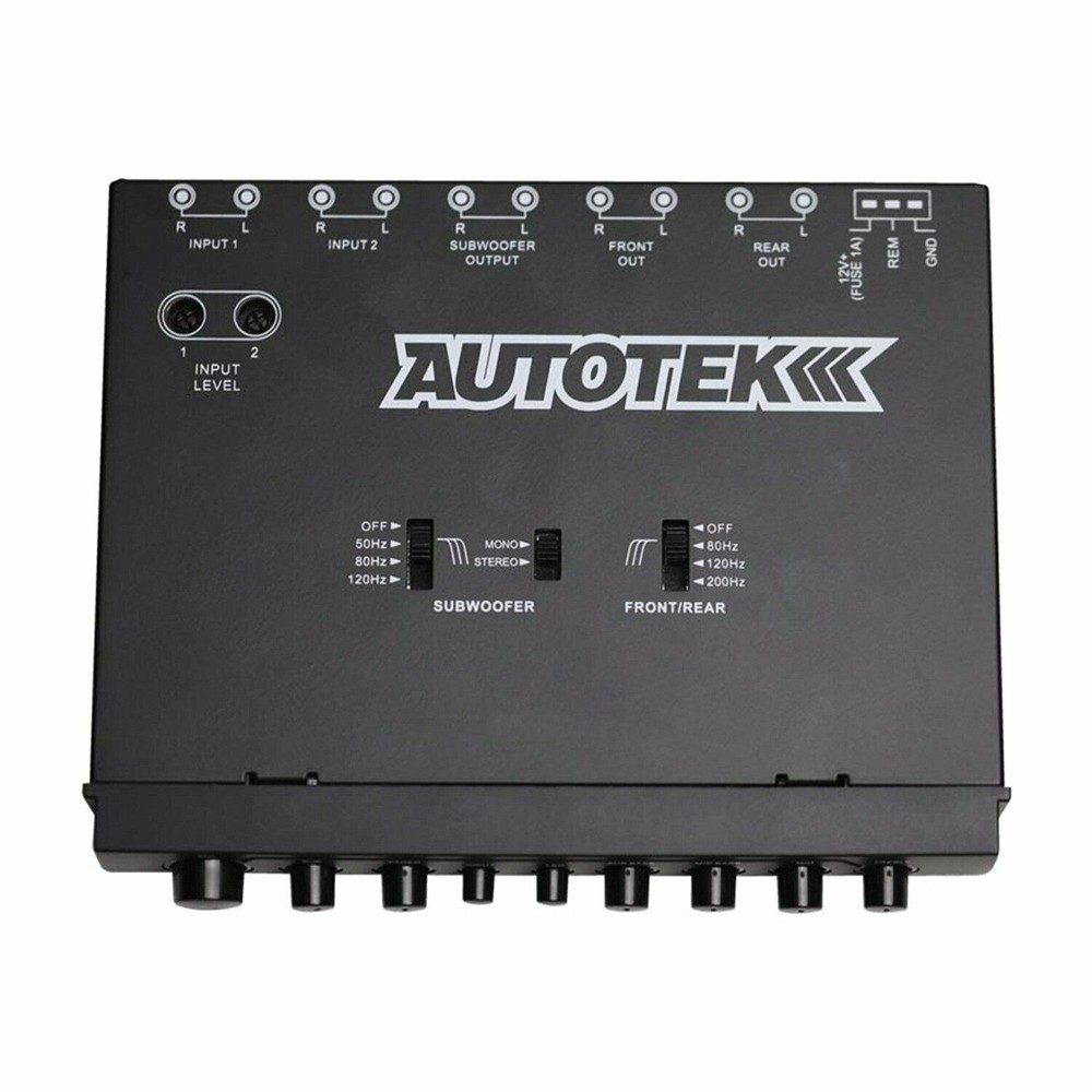 Autotek Car Audio Equalizer 4-Band / 9-Volt Line-Driver Multiple-Source Signal