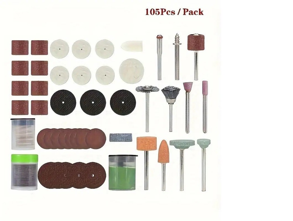 105pcs Diamond-Coated Polishing Head Kit – Workshop Kit – T024-