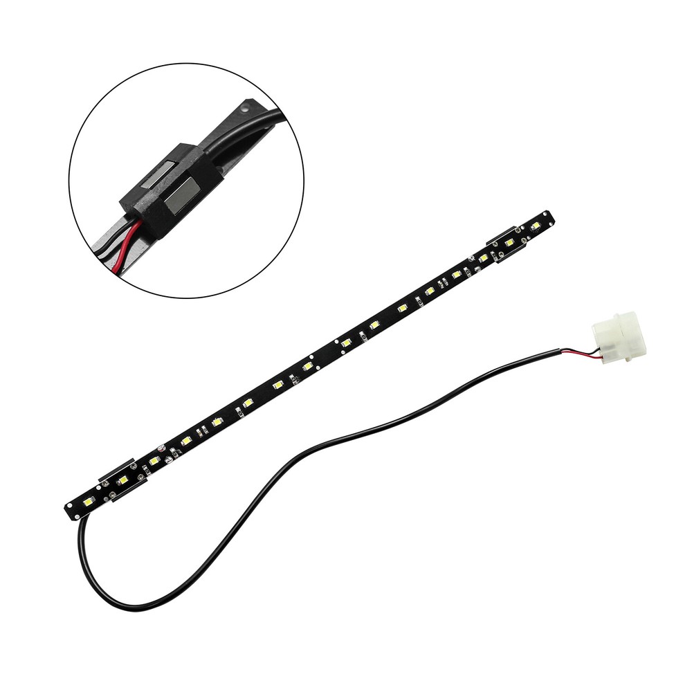 1ft White 6000K Magnetic 16 LED Strip Easy Installation Bright for Computer Case