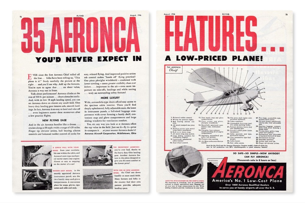 1946 Aeronca Chief Aircraft Ad 6/8/2025w