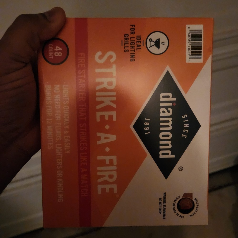 Diamond Strike-A-Fire Firestarter Matches 48 Ct | Long Burn Fire Starter Sticks